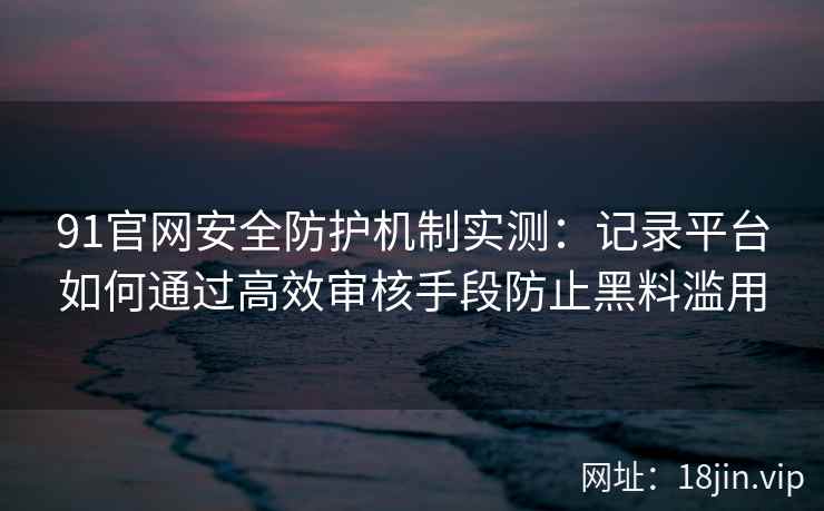 91官网安全防护机制实测：记录平台如何通过高效审核手段防止黑料滥用