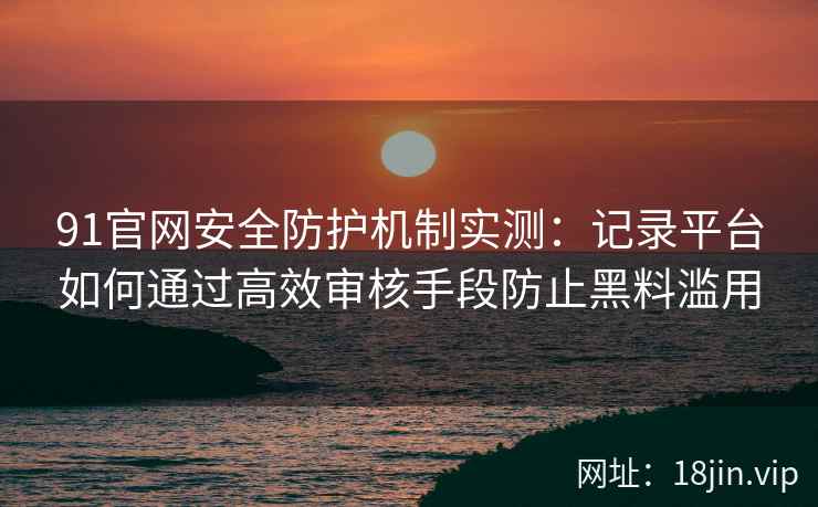 91官网安全防护机制实测：记录平台如何通过高效审核手段防止黑料滥用