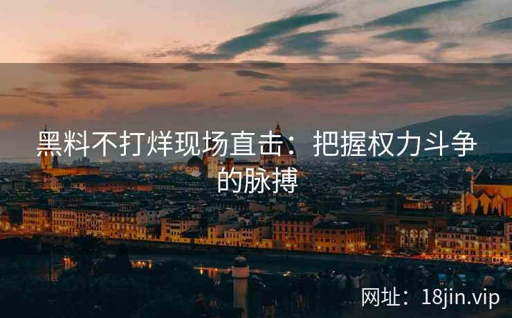 黑料不打烊现场直击：把握权力斗争的脉搏